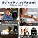 Smart Watch for Men Fitness Tracker: Make/Answer Call Military Smart Watches for Men Digital Watches Heart Rate Monitor Waterproof Running Smartwatch Android Phones iPhone Samsung Compatible 2 Bands