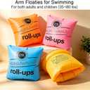 Arm Floaties for Adults - 4 Pack Pool Floats Arm Bands Flotation Tubes, Blue Pink Inflatable Swim Water Ring PVC Arms Floaty Floater Sleeves for Women Men Summer Outdoor Swimming Pool Beach Party
