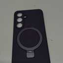 for Samsung Galaxy S25 Case with Magnetic Invisible Stand [Compatible with Mag-Safe] Military Drop Tested [Full Camera Protection] Silicone S25 Case for Women Men 6.2'', Dark Purple