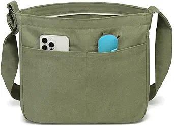 Dreubea Womens Canvas Bag Ladies Tote Shoulder Handbag for Daily Use