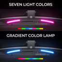 Monitor Light Bar Curved, RGB Backlight, Computer Screen Lamp for Eye Care, Dual Light Mode with Touch Control Timed, Gaming Accessory, Radius of Curvature 1500 mm