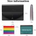 37-Pocket Expanding File Folder with Labels, A4/Letter Size Accordion Document Organizer, Portable Black Folder for Office, Travel, Business, School & Home