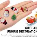 5 PCS Christmas Car Air Vent Clips, Cute Santa Elk Snowman Xmas Tree Air Conditioning Outlet Clip, Funny Christmas Dashboard Decoration