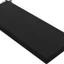 Outdoor Bench Cushion: Waterproof and Fade Resistant Patio Furniture Cushions - Non-Slip Bench Pad Cushion with Removable Cover for Garden Swing Porch Sofa Settee, 59 x 18 Inch, Black