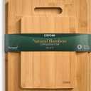 CAROTE Bamboo Cutting Boards Set, 3PCS Wood Cutting Board for Kitchen Non Toxic, Knife Friendly, Ideal for Chopping Meat/Vegetables/Fruit,Charcuterie Boards with Handles