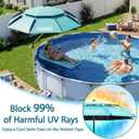Above Ground Pool Umbrellas-7.2 FT Outdoor Pool Sunshade Canopy, Multi-purpose Patio Umbrella for Round/Oval/Rectangular Pools, Pool Shade Umbrellas for Garden, Beach, Backyard, Pool Accessories