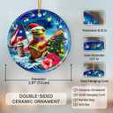 5 x Puerto Rico Christmas Ornament 2025, Double Sided Ceramic Ornaments for Christmas Tree Decorations, for Women and Men, Holiday Coqui Frog Puerto Rico Ornaments
