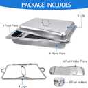 Chafing Dish Buffet Set 4 Pack 8QT Stainless Steel Food Warmer Chafer Complete Set with Water Pan, Chafing Fuel Holder for Party Catering