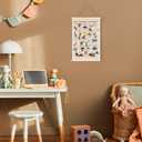 laveliabel Western Cowboy Alphabet Poster Hanger Frame, Western Cowboy Nursery Banner Poster with Wood Hanger, West Alphabet Educational Wall Art Decor for Kids Toddler Baby Boy Room, 12x16in