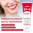 2 x 2025 New Sp-6 Probiotics Whitening Toothpaste-Fluoride-Free, Enhanced Formula with 6 Probiotics for Gum Care & Fresh Breath, Fresh Mint Flavor(1PC)Red