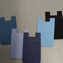 Phone Wallet Stick on,5 Pack Phone Card Holder for Back of Phone Case,Silicone Sticky Credit Card Holder for Cell Phone Double Pocket Sticker All SmartphonesNavy,Sierra,Pastel,Blue,Black