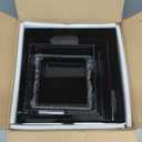 Leinuosen 7 Pcs Buffet Risers Set Acrylic Display Box 6" 7" 8" 9" 10" 11" 12" Food Risers for Buffet Table 5 Sided Display Cube Box with Hollow Bottom Nesting Acrylic Stand for Wedding Party(Black)