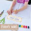 Hadley Designs Desk Name Tags for Classroom - 25 Student Desk Name Plates for Classroom Decor, 9x3 Pastel Nametags Cubby Labels Teacher Supplies, 1st 2nd 3rd Grade Kindergarten Preschool Must Haves