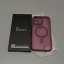 TOCOL Magnetic for iPhone 15 Pro Max Case, Upgraded Full Camera Protection, Compatible with Magsafe, Drop Protection, Translucent Matte Back Phone Cover 6.7 inchPlum