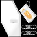 Floss Organizer Bags with 2 Inch Loose Leaf Binder Ring Clips for Index Cards, Embroidery Floss Storage Book Metal Rings for Thread Flash Cards(100 Pcs)