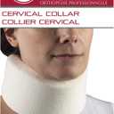 OTC Cervical Collar, Soft Contour Foam, Neck Support Brace, White Narrow 2.5" Depth, Small