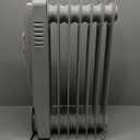 Oil Filled Radiator Heater,3 Heat Settings, Adjustable Thermostat, Portable Space heater, Quiet Heater with Tip-over & Overheating Functions(23", Grey)