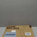 Road Comforts Steering Wheel Cover - Made with PVC Leather and Leopard Fabric - Universal 14 1/2 inches to 15 inches for Most Automotive Steering Wheel - Cheetah Print - Black