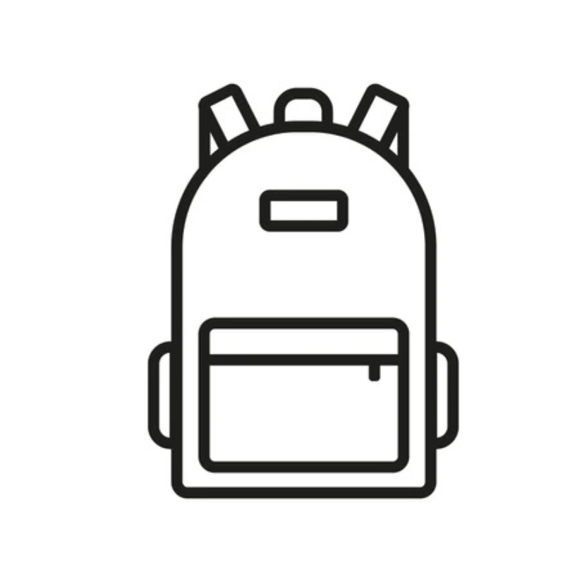Black Plain Backpack For Men Or Women