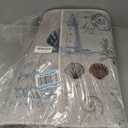 Nautical Kitchen Rug Set of 2,Ocean Themed Kitchen Decor Vintage Beach Kitchen Mat Non-Slip Washable, Farmhouse Kitchen Decor Anti Fatigue Floor Mat for Kitchen Laundry Room,17x30+17x47 Inch