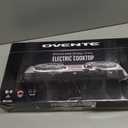 OVENTE Electric Countertop Double Burner, 1700W Cooktop with 6" and 5.75" Stainless Steel Coil Hot Plates, 5 Level Temperature Control, Indicator Lights and Easy to Clean Cooking Stove, Black BGC102B
