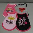 4 Pack Dog Shirts Summer Printed Puppy Clothes Cute Sleeveless Pet T Shirts Dog Clothes for Small Medium Dogs Cats Girl(S)