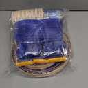 168Pcs Blue Eid Ramadan Decorations for Home Mosque Lantern Moon Plates and Napkins Cups Forks Islamic Muslim Decor Tableware Sets for Eid al-Fitr Decor al-Adha Festival Home Party Supplies Serves 24
