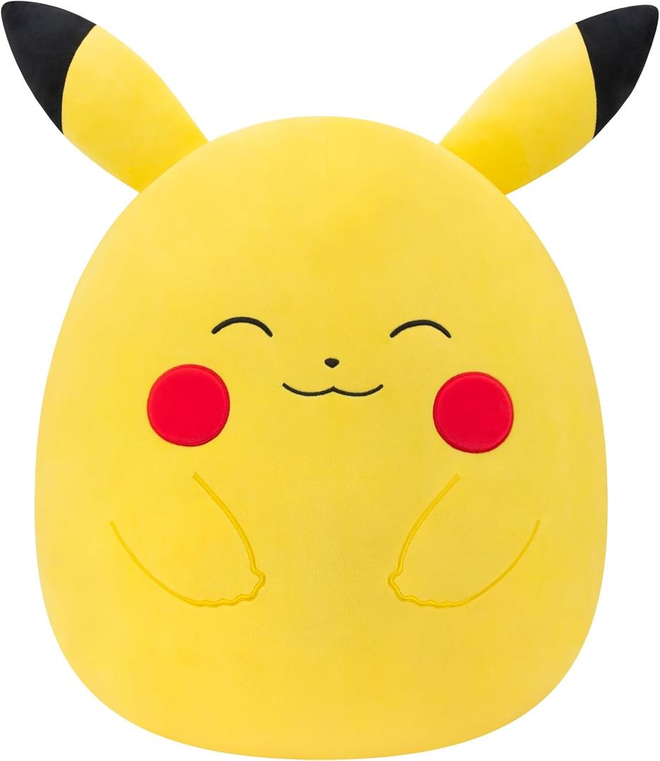 Squishmallows Original 20in Happy Pikachu Pokmon Plush - Ultrasoft Official Jazwares Plush (Jumbo)