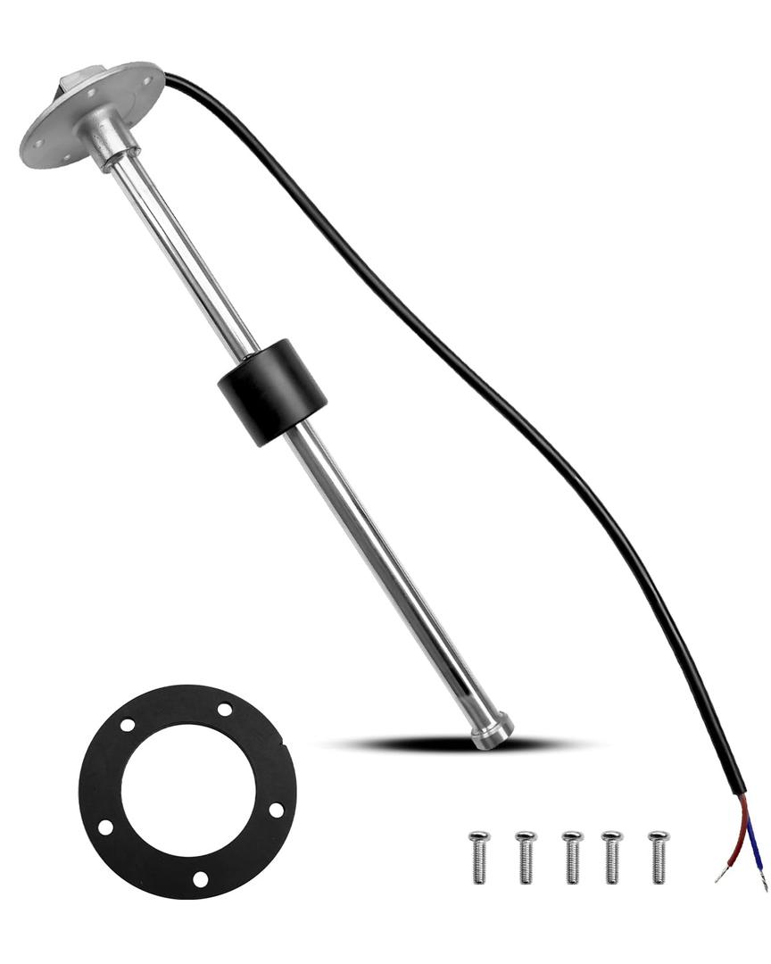 Fuel Sending Unit 0-90 ohm 12" Boat Fuel Sender 300mm Stainless Steel Water Gas Fuel Level Sensor for Car RV Truck Vehicle Boat Marine