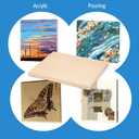 Unfinished Birch Wood Canvas Panels Kit, Falling in Art 2 Pack of 20 x20’’ Studio 3/4’’ Deep Cradle Boards for Pouring Art, Crafts, Painting, and More