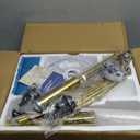 DLLT Modern Floor Lamp for Room: 3-Light Gold Tree Dimmable Floor Lamps with Beige Shades for Living Room - Arc Standing Lamp for Bedroom - Tall Floor Lamp for Office Corner 3 LED Bulbs Included