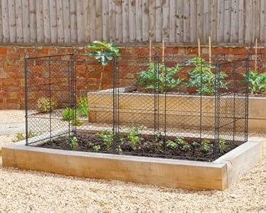 6 Panels Chicken Wire Plant Protectors, 14.26ft(L) x 24in(H) Plant Protectors from Animals, Raised Garden Bed Fencing, Garden Protection Bunny Barricades from Chicken Squirrels for Vegetables