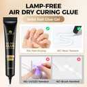 UNA GELLA Strong Nail Glue Gel, 15g*2pcs No U V/Lamp Needed Nail Gel Glue, Quick Air Dry Semi Solid False Nail Glue, Super Strong Nailglue For Press Ons Acrylic Nails Tips Extension DIY Kit
