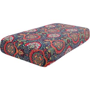 hyha Printed Couch Cushion Covers, Floral Sofa Cushion Covers, Magic Sofa Covers Washable, Stretch Couch Covers for 2 Cushion Couch, Pattern Sofa Slipcovers(1 Cushion Loveseat, Mandala Floral)