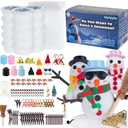 15 Pack Build a Snowman Kit, DIY Christmas Crafts for Kids & Adults, Christmas Stocking Stuffers, Air Dry Modeling Clay Snowman Making Kit, Kids' Xmas Snowman Crafts Gift for School Winter Party Fun