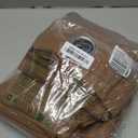 NICETOWN Gold Brown Linen Curtains for Kitchen, Thick Flax Small Window Treatments Semi Sheer Privacy Assured with Light Through for Cafe/Bathroom, W55 x L84, 2 Panels