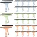 Didaey 48 Pcs Squeegee for Shower Glass Door, 8.7 Inch Silicone Shower Squeegee Small Glass Wiper Window Scrubber Household Cleaning Wiper Tool with Hanging Hole for Car Windshield, Pink, Blue, Green