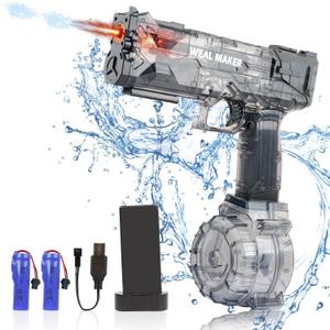 Pycoal Electric Water Guns for Adults, 2 Rechargeable Batteries Water Pistol Automatic Electric Water Gun Powerful Water Squirt Gun, 26FT Long Range Water Gun Pistol Water gun Toy for Summer, Outdoor