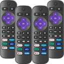 4 Pack Replacement Remote Control Only for Roku TV, Compatible with All TCL Roku/Hisense Roku/Onn Roku/Sharp/Philips Roku (Not for Roku Stick, Box or Speaker)