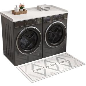 Washer Dryer Countertop, 27.5" x 54" Washer and Dryer Countertop with Non-Slip Pad,Large Laundry Topper for Laundry Room Organization (White)