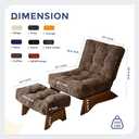MAXYOYO Accent Chair with Ottoman, Lounge Chair with Adjustable Backrest