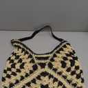 TOBEHIGHER Beach Bags for Women, Beach Tote Bag for Women Holiday, Crochet Tote Bag Folding Mesh Sand Prevention, Fashion Woven Shoulder Beach Bag