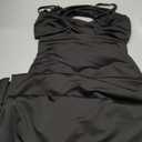 Women's Cutout Backless Maxi Dress Sexy Sleeveless Tight Slip Spaghetti Strap Long Dresses (Black)