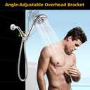Shower Head Holder for Handheld Shower Head Premium ABS Adjustable Shower Arm Mount Bracket With Brass Swivel Joint Standard 1/2" Connector