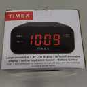 Timex Alarm Clock with Large Display, Digital Alarm Clock for Bedroom Includes 120V Universal Power Adapter (T121B - Black)