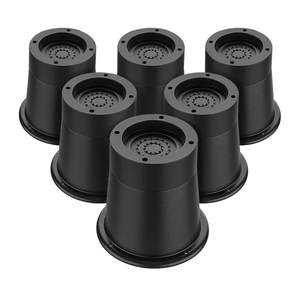 ANNKUT Round Bed Risers 3 inch Heavy Duty,Elevation in Heights 2 or 3 Inch Circle Furniture Risers for Chair Table and Desk Legs Lifting，Adjustable Bed Lifts Risers(Pack of 6 Riser,Black)