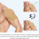 Precut Kinesiology Tape for Shoulder 14 PCS Elastic Shoulder Support Tape, Waterproof & Breathable, Hypoallergenic Sports Tape for Pain Relief, Beige