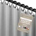 Luxurious Cotton Blend Shower Curtain - Spa Quality Bathroom Essential with Buttonhole Loops, Easy to Install & Clean, 72x72 inch, Home Spa Collection (Light Grey)