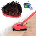2 x Scrubber Mop Head Replacement Compatible with O-Cedar RinseClean Spin Mop 2-Tank System, Heavy-Duty Stiff Bristle Brush Attachment for Tile, Bathroom, Kitchen & Floor Deep Cleaning(Upgraded, 1pcs)