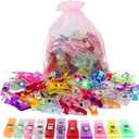Pack of 100 Sewing Clips and Fabric Clip, Sewing Notions for Sewing Quilting Supplies, Crafting Tools Accessories, Paper Work, Assorted Colors (80 Small+20 Middle Plastic Clips)